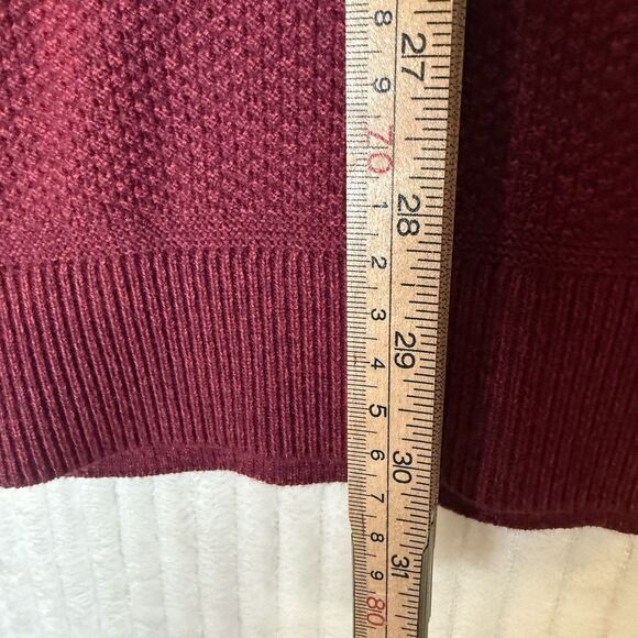 Lululemon Textured Knit Crewneck Sweater Maroon Dark Red Size XL - Picture 7 of 12